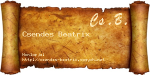 Csendes Beatrix névjegykártya