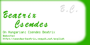 beatrix csendes business card